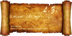 Latzer Zámor névjegykártya